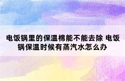 电饭锅里的保温棉能不能去除 电饭锅保温时候有蒸汽水怎么办